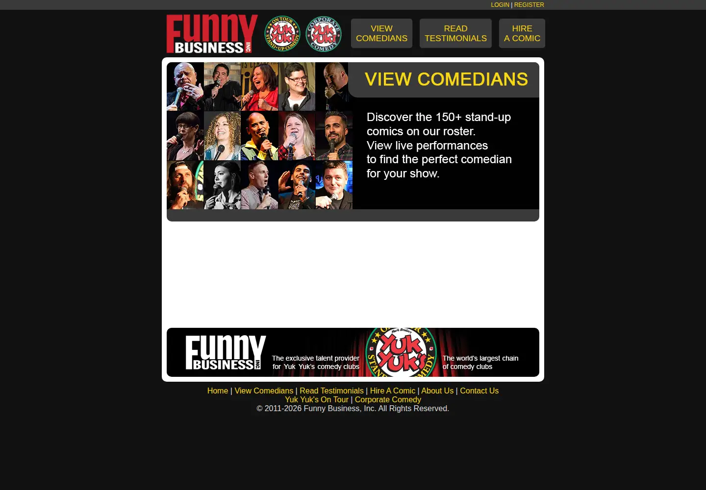 Captured homepage of funnybusiness.ca in the current scan