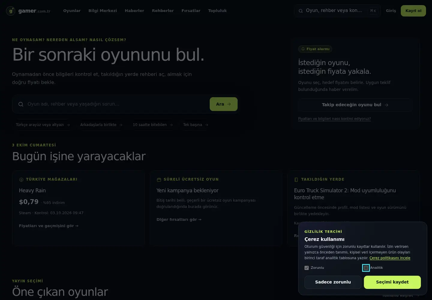 Screenshot of gamer.com.tr