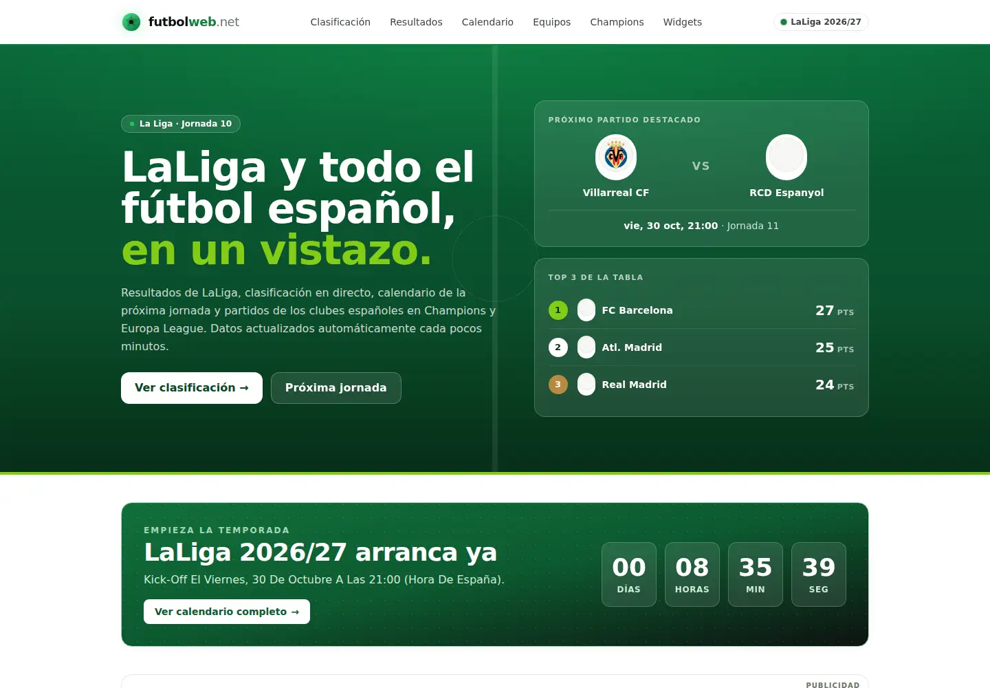 Screenshot of futbolweb.net
