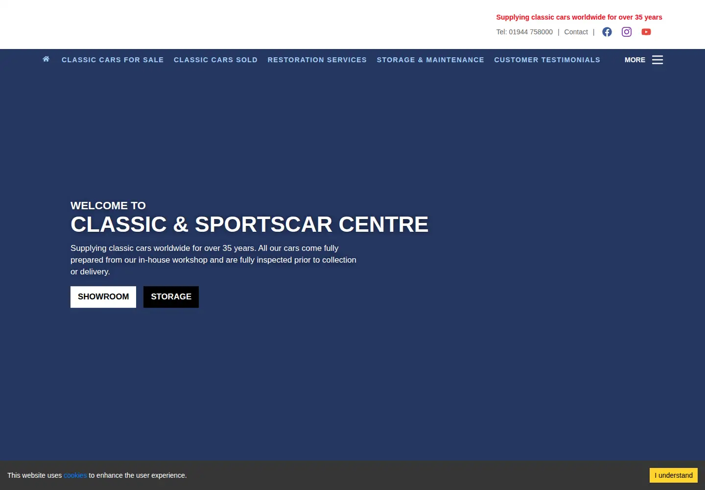 Captured homepage of classicandsportscar.ltd.uk in the current scan