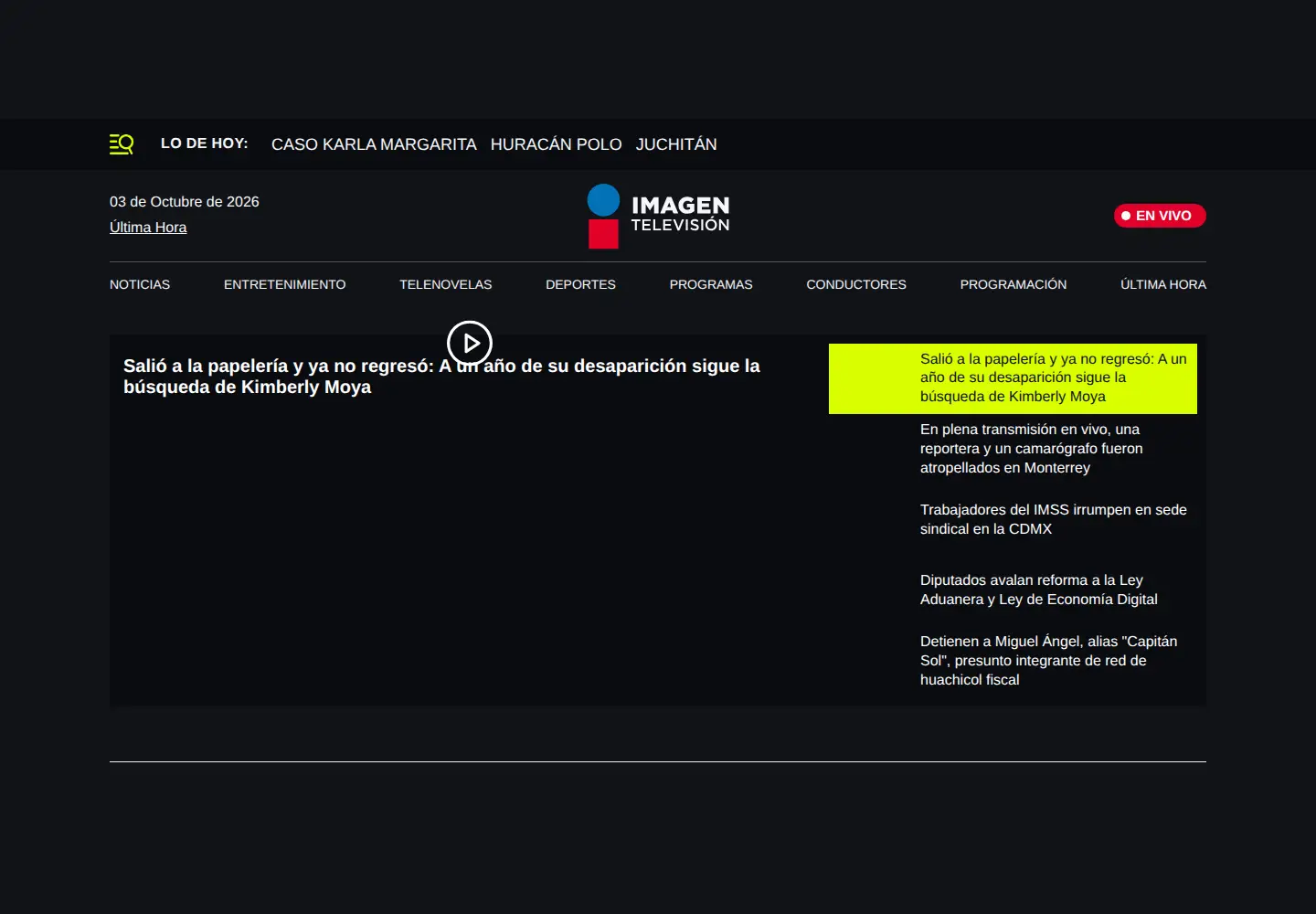 Screenshot of imagentv.com