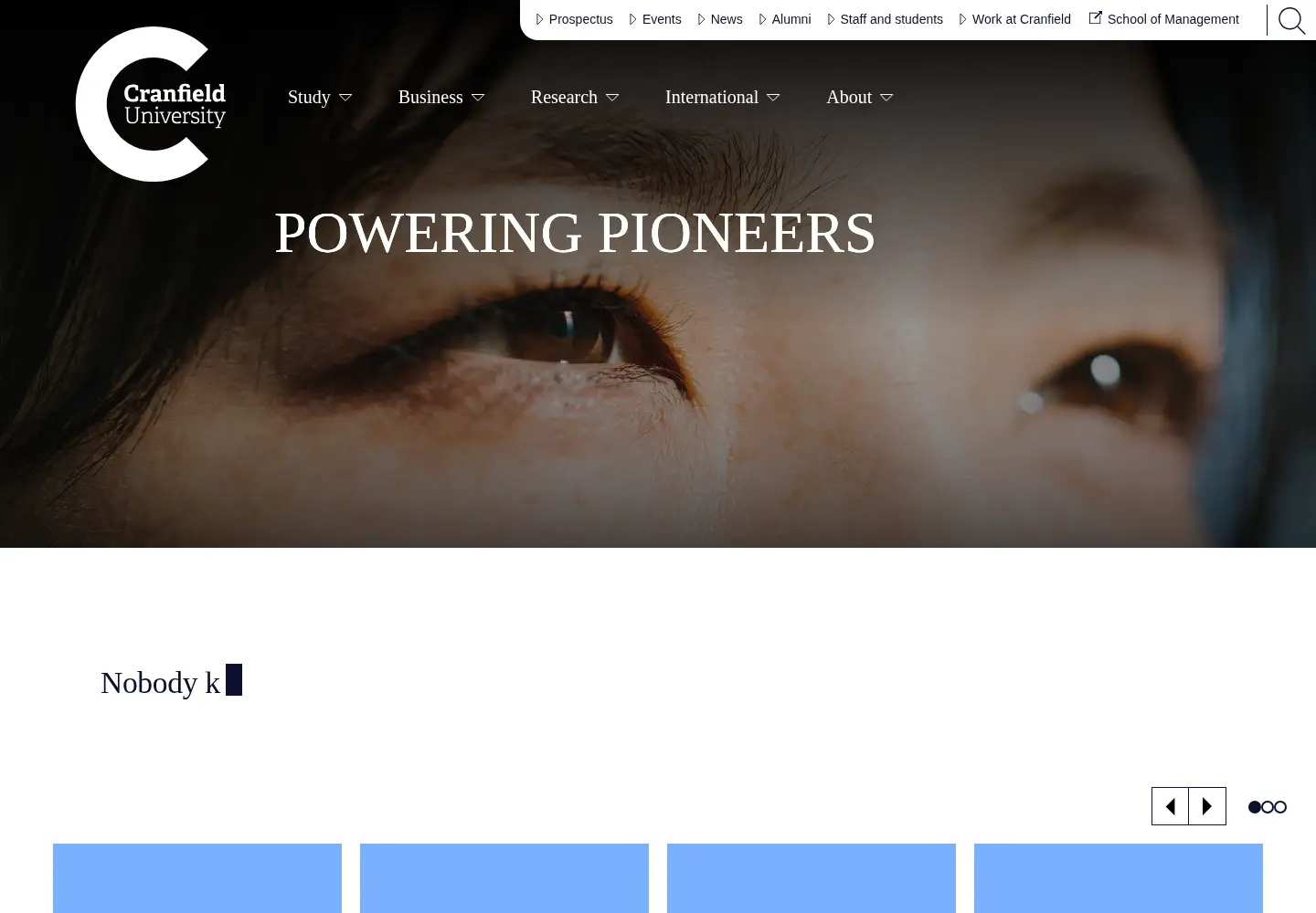 Screenshot of cranfield.ac.uk