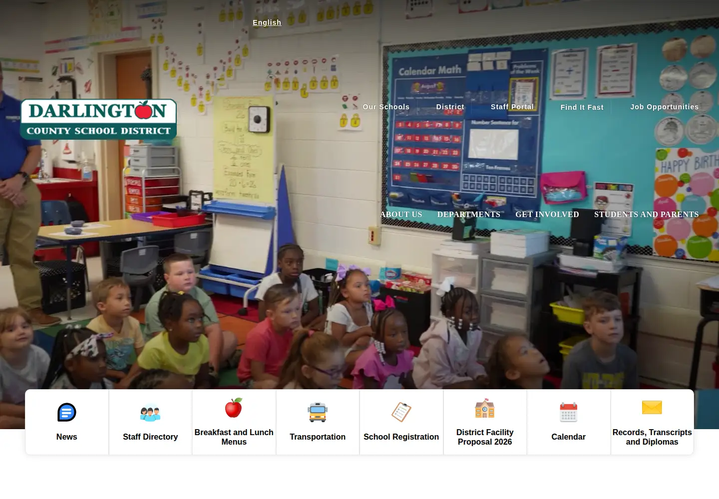 Captured homepage of dcsdschools.org in the current scan