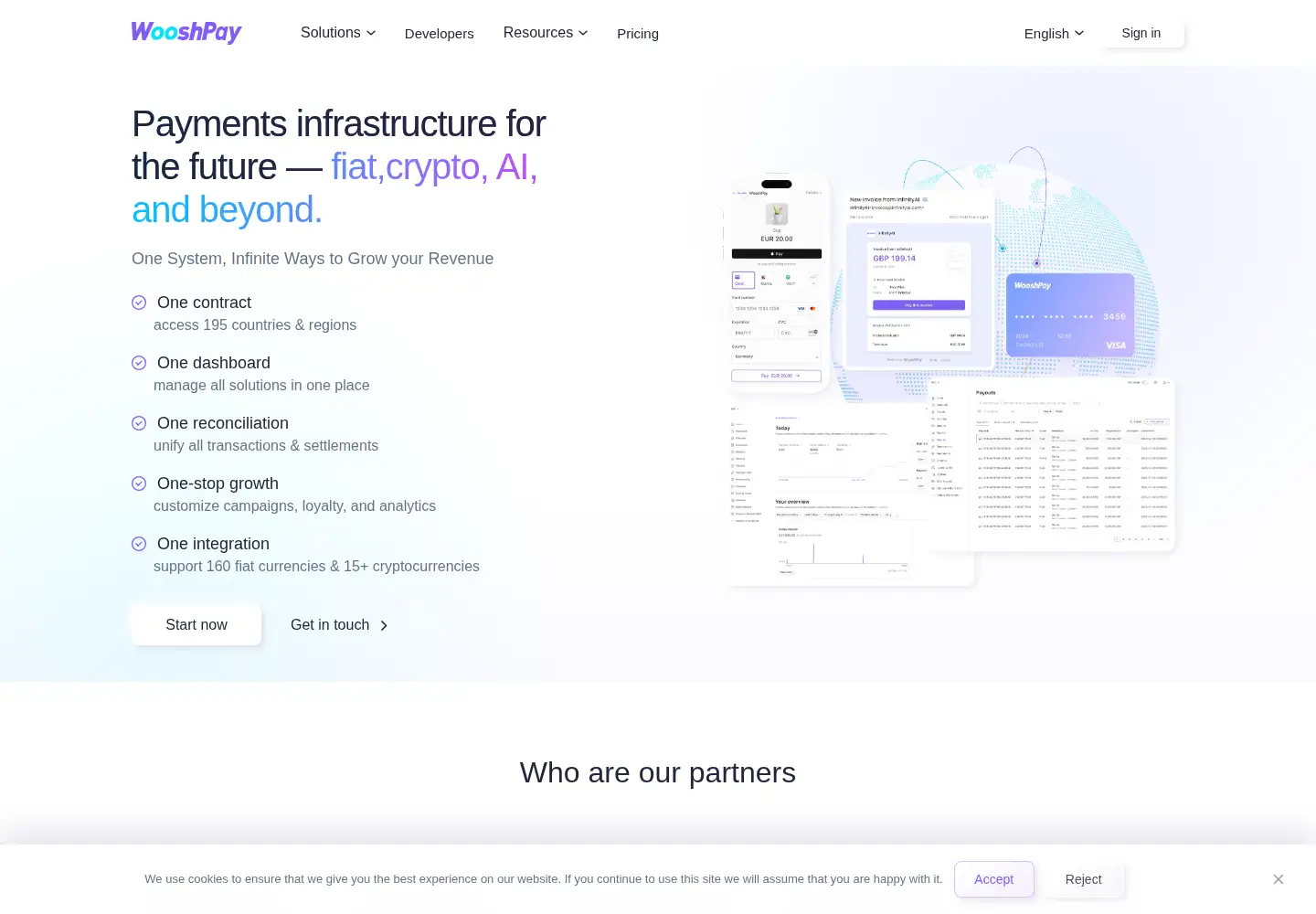 Screenshot of wooshpay.com