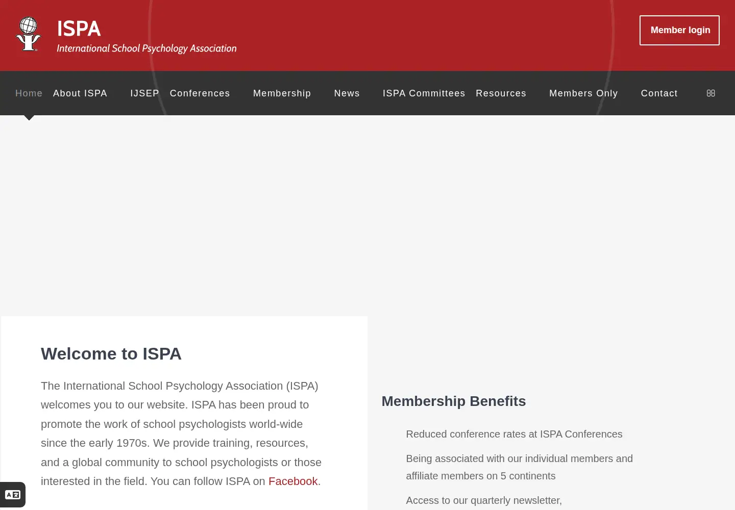 Captured homepage of ispaweb.org in the current scan
