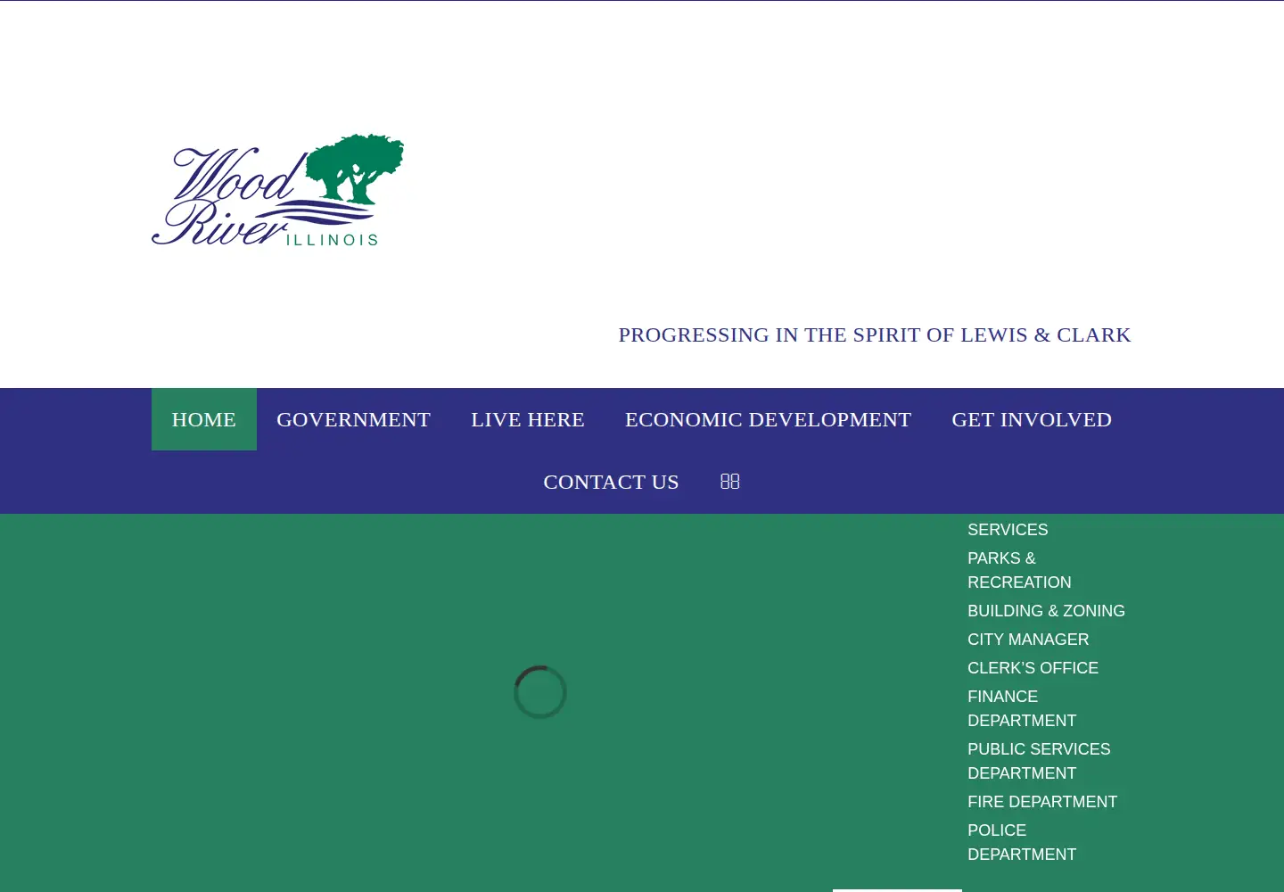 Captured homepage of woodriver.org in the current scan