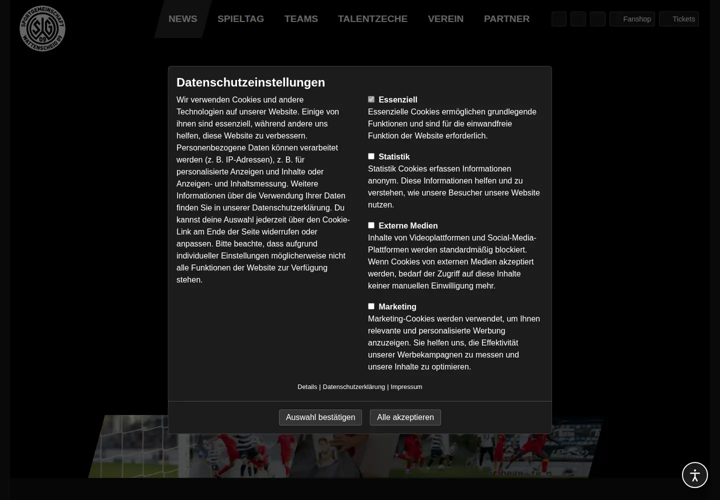 Screenshot of sgwattenscheid09.de