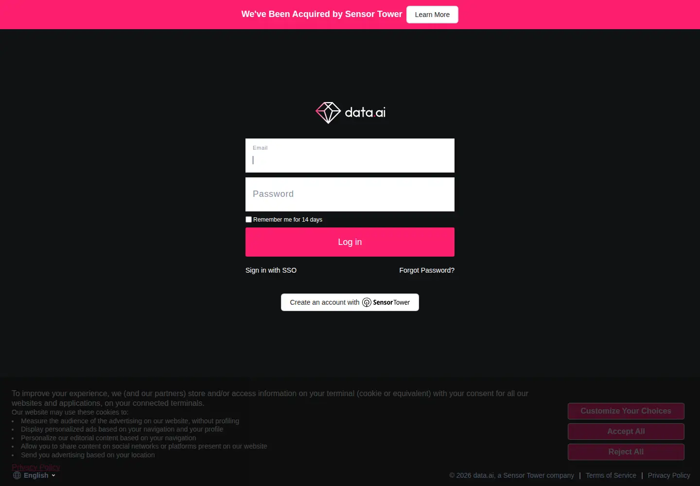 Screenshot of data.ai