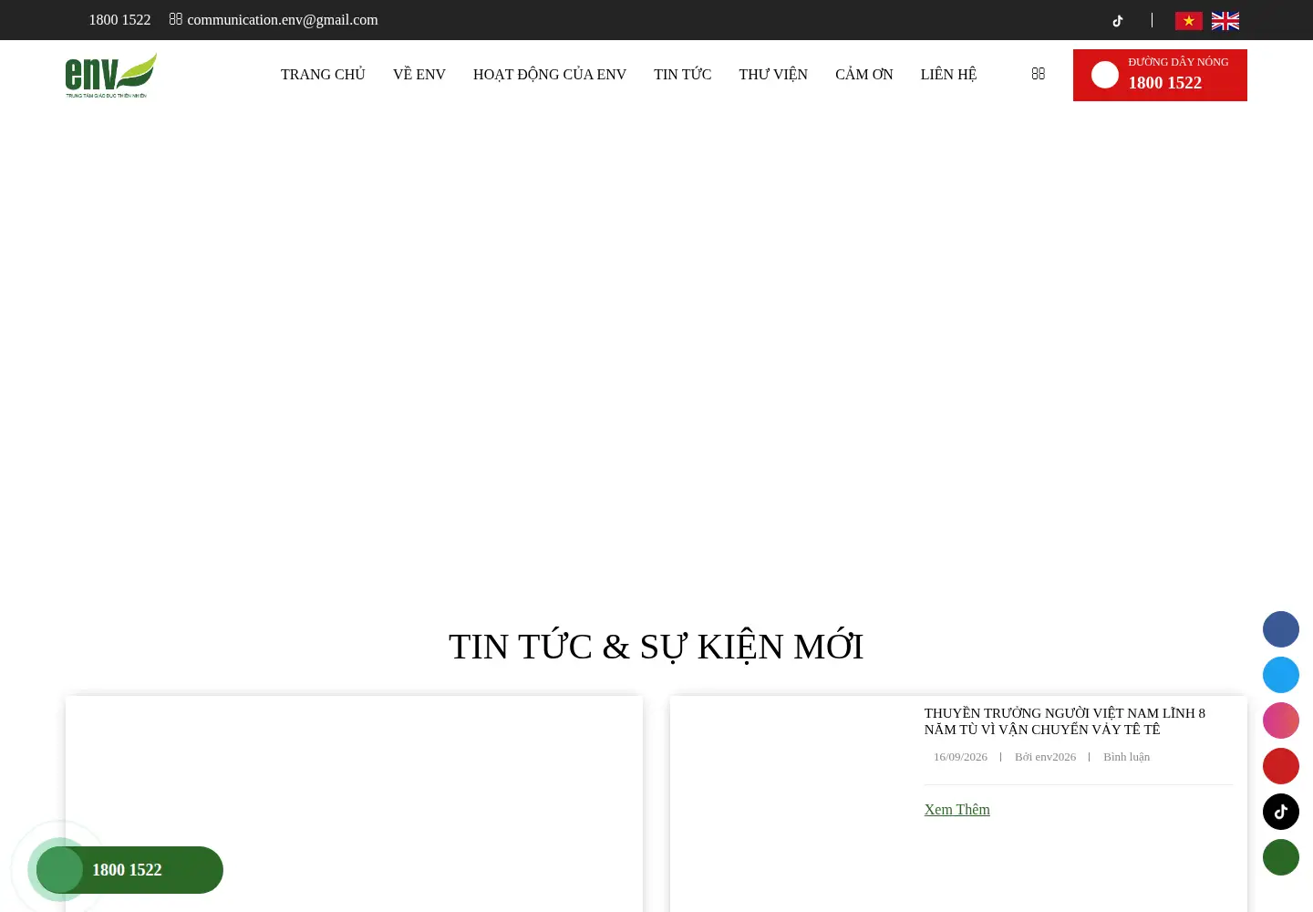 Captured homepage of thiennhien.org in the current scan