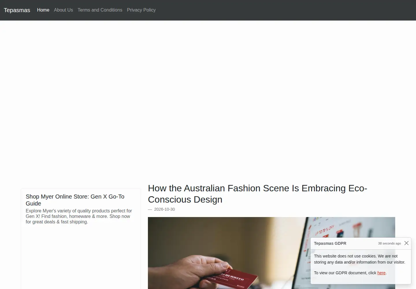 Captured homepage of tepasmas.com in the current scan