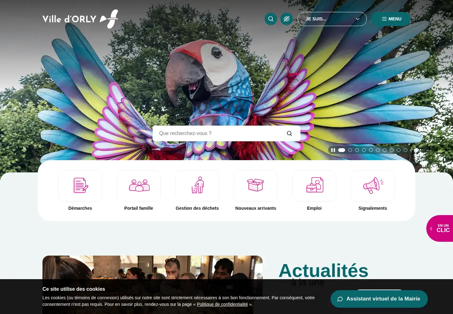Screenshot of mairie-orly.fr