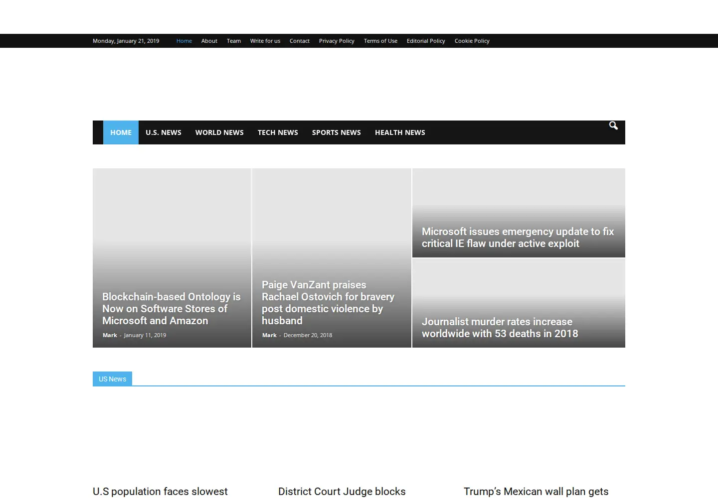 Screenshot of newsopi.com