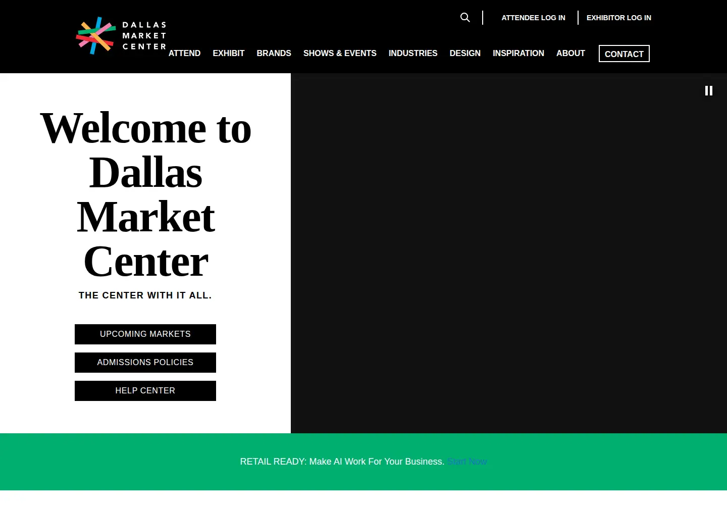Captured homepage of dallasmarketcenter.com in the current scan