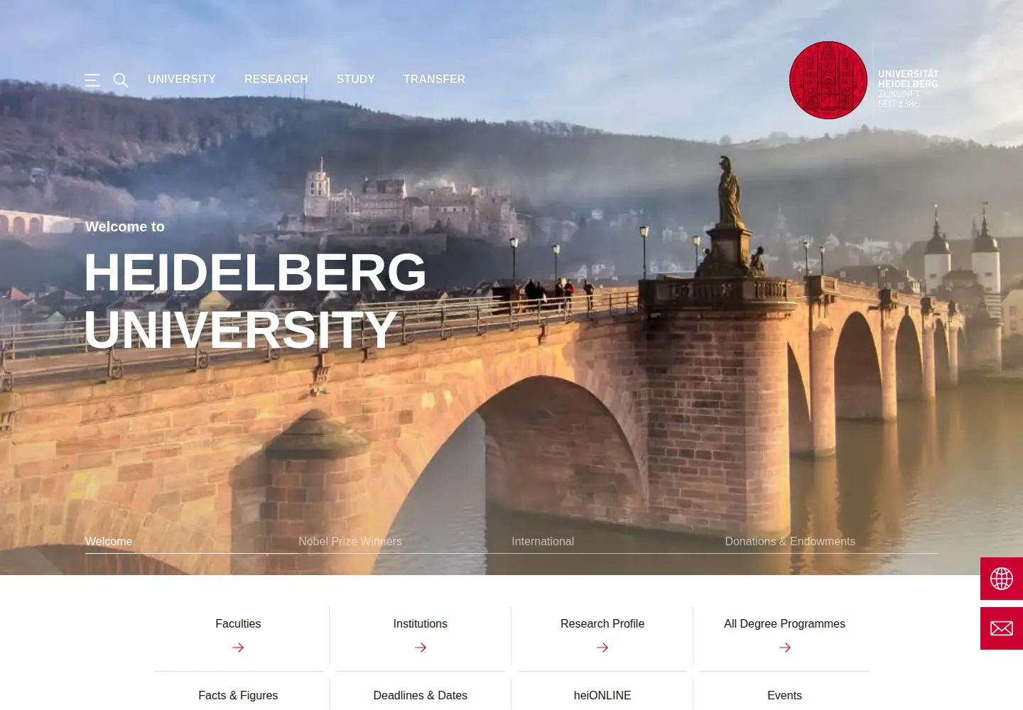 Screenshot of uni-heidelberg.de