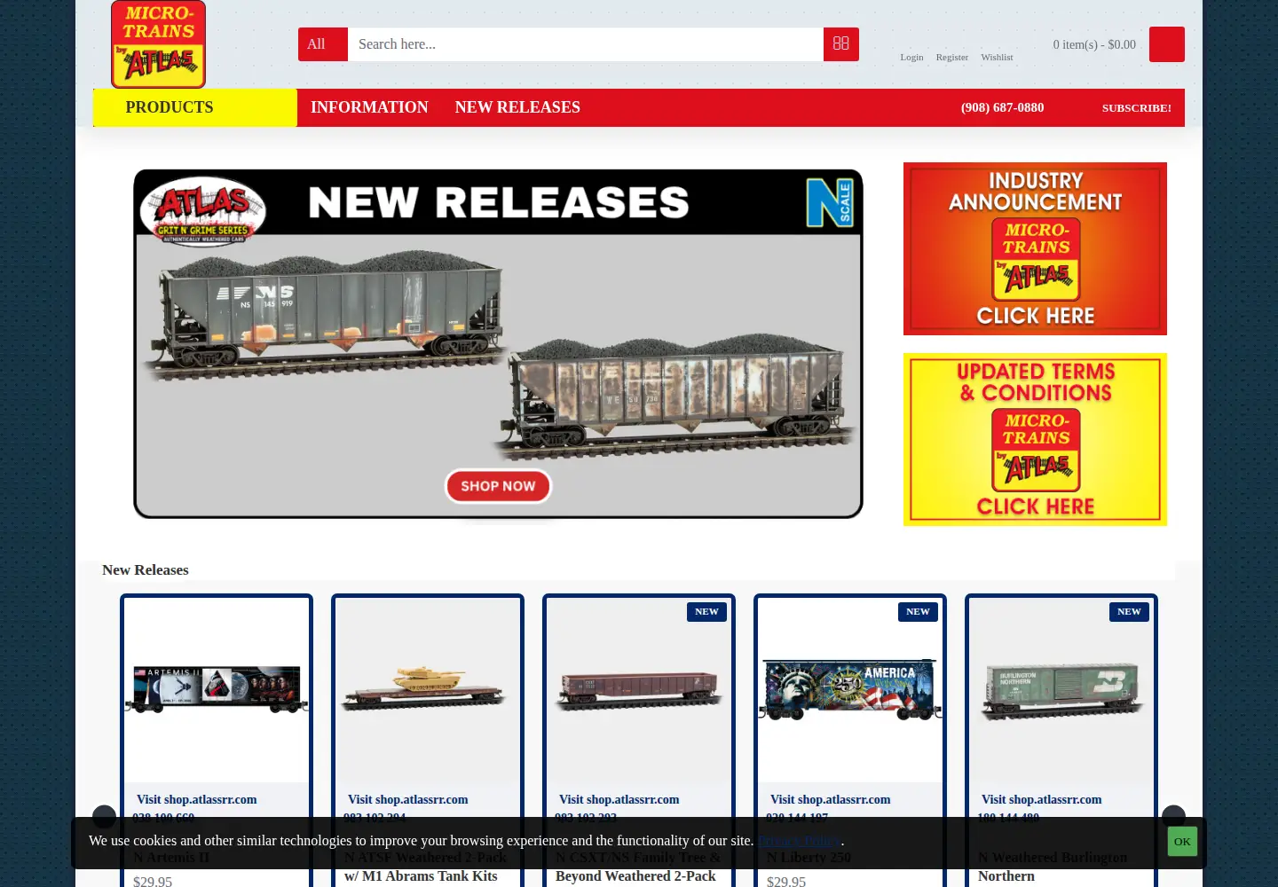 Screenshot of micro-trains.com