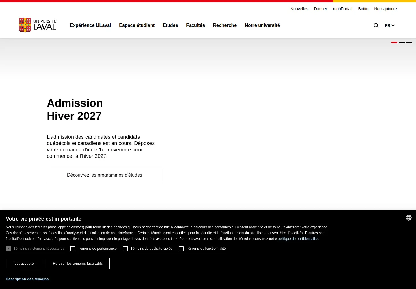 Screenshot of ulaval.ca