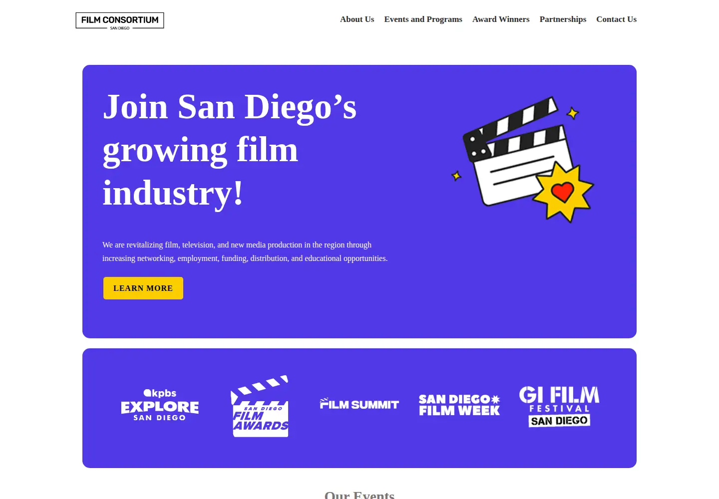 Screenshot of filmconsortiumsd.com
