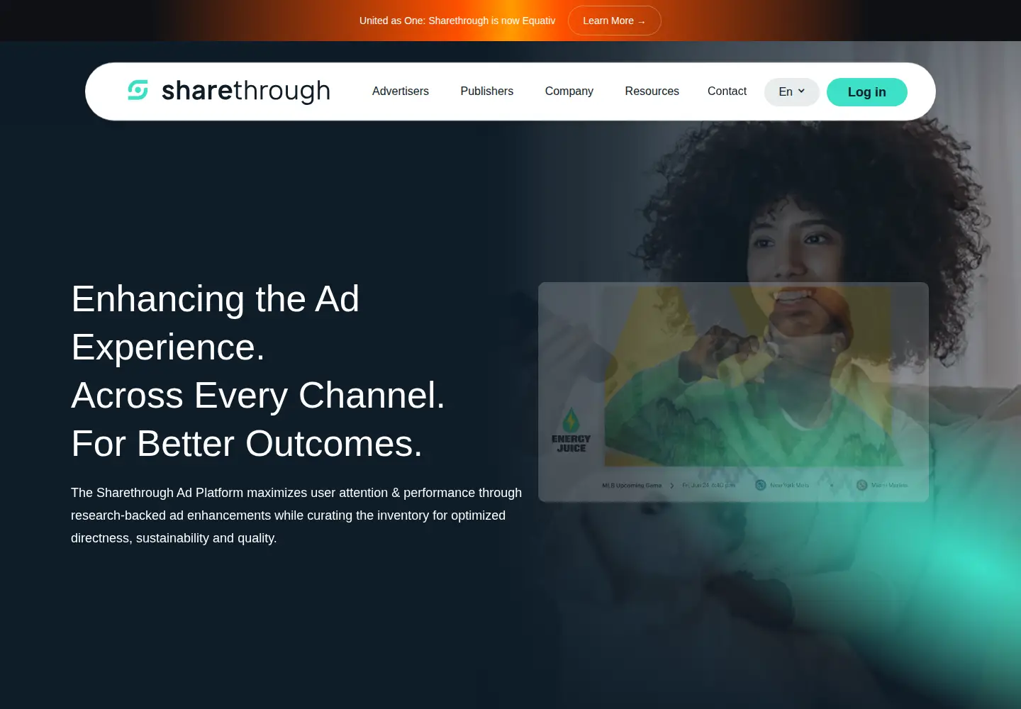 Screenshot of sharethrough.com
