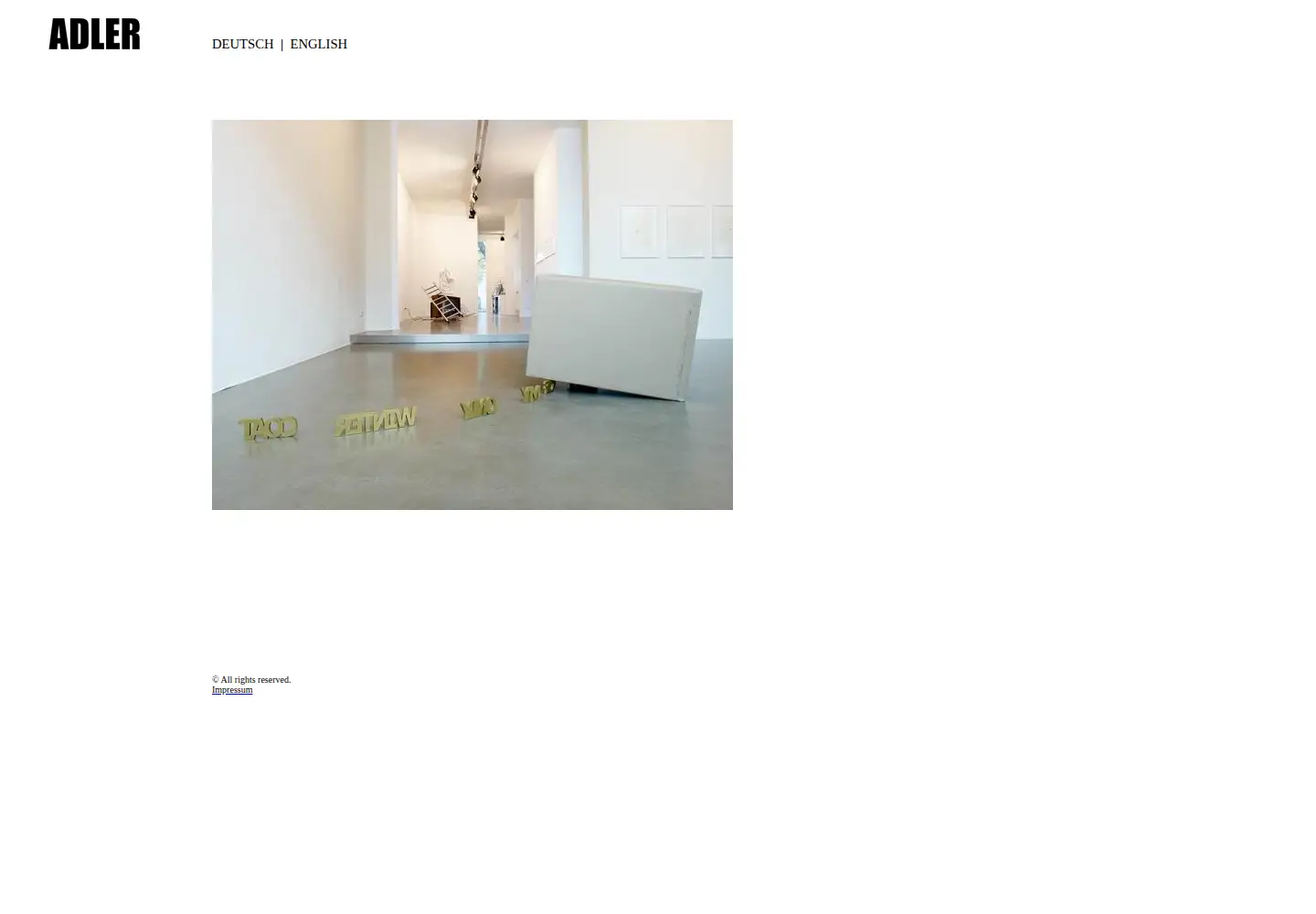 Captured homepage of galerieadler.com in the current scan
