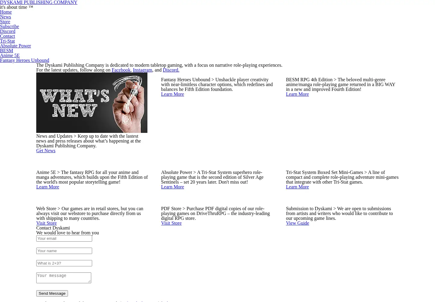 Captured homepage of dyskami.ca in the current scan