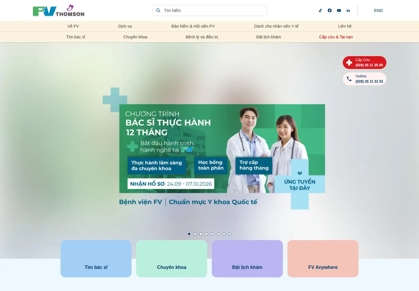 Captured homepage of fvhospital.com in the current scan