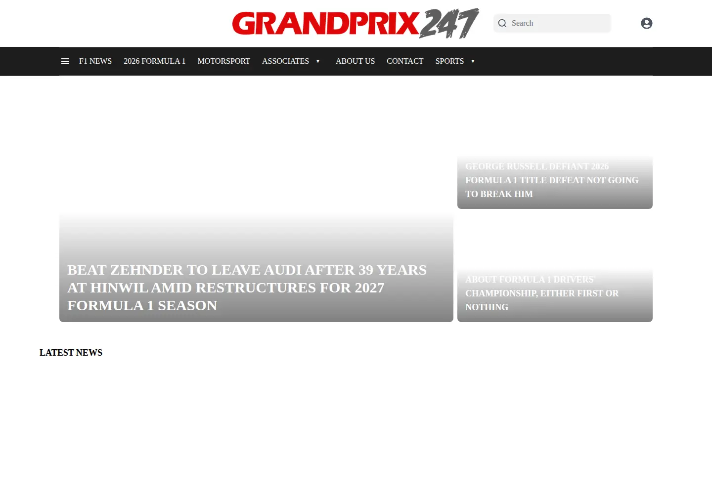 Screenshot of yallaf1.com