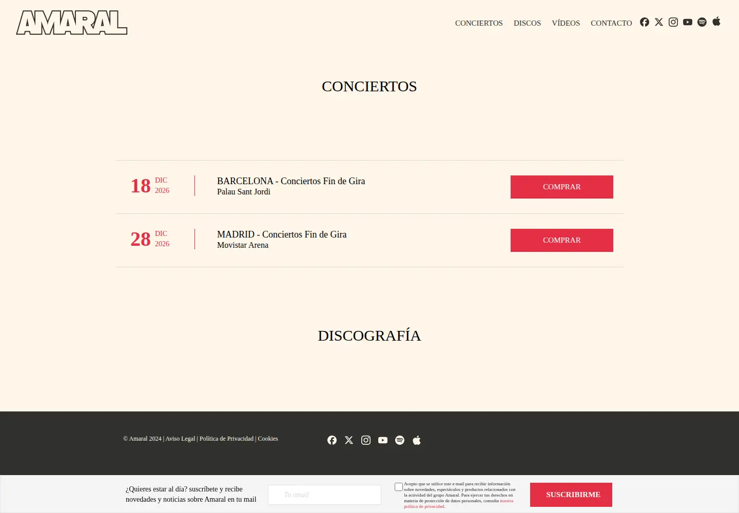 Screenshot of amaral.es