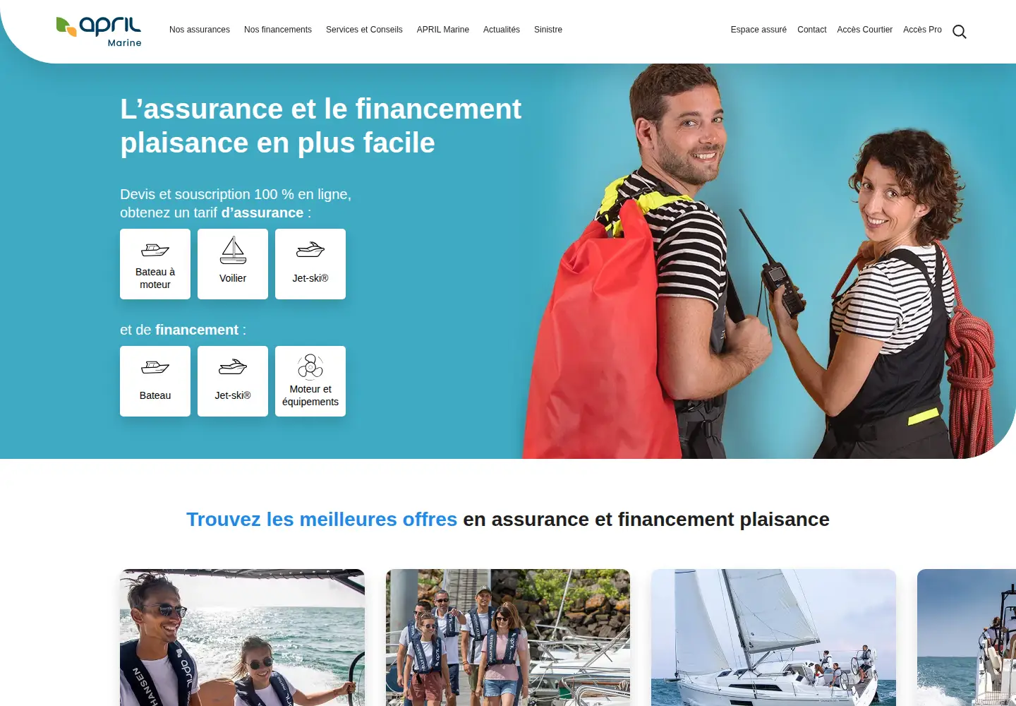 Captured homepage of aprilmarine.fr in the current scan