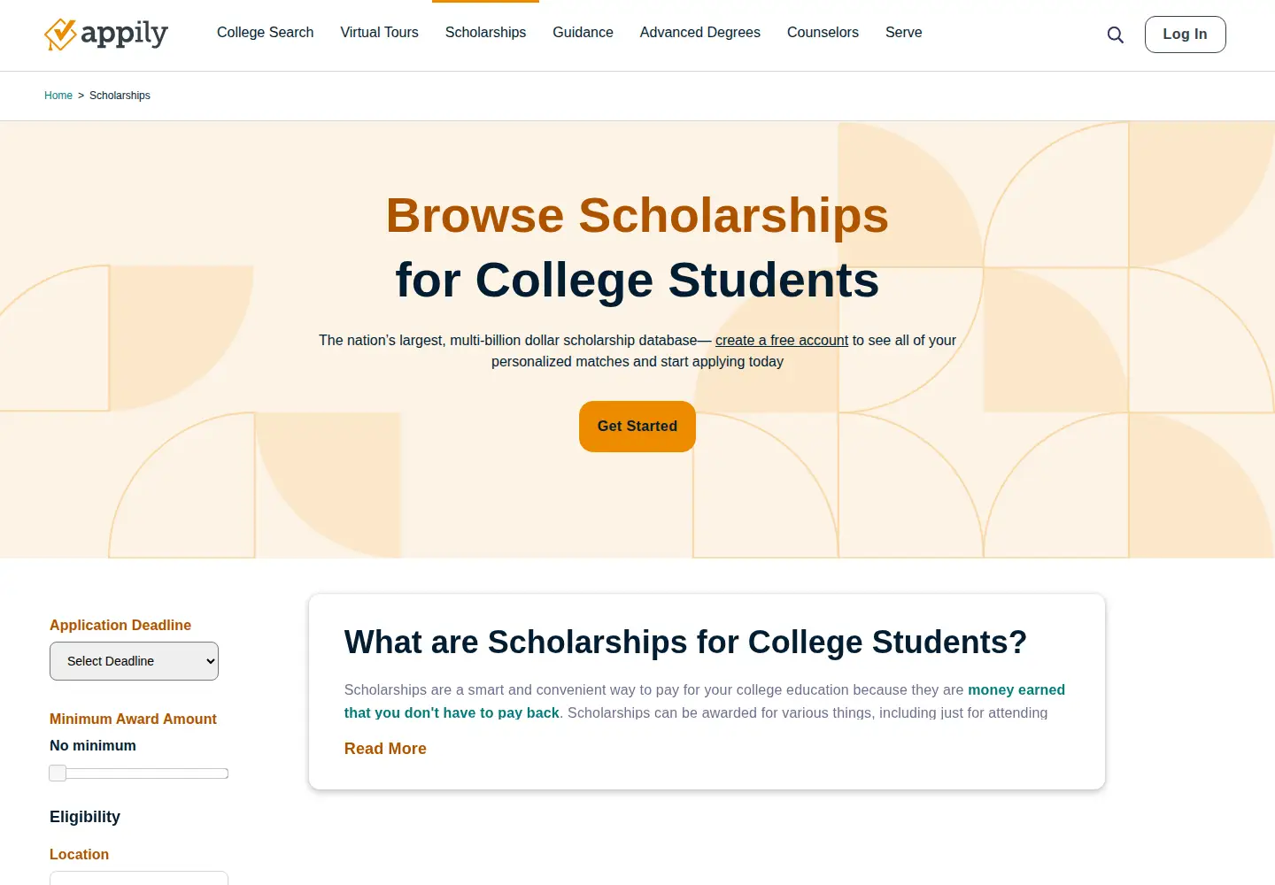 Screenshot of meritaid.com