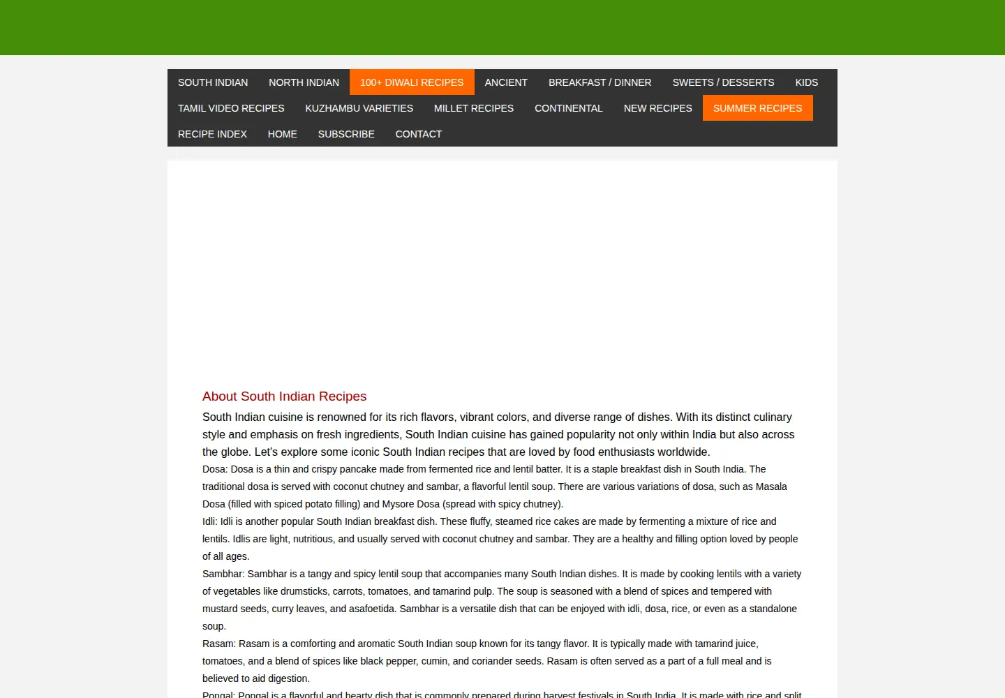 Screenshot of southindianfoods.in