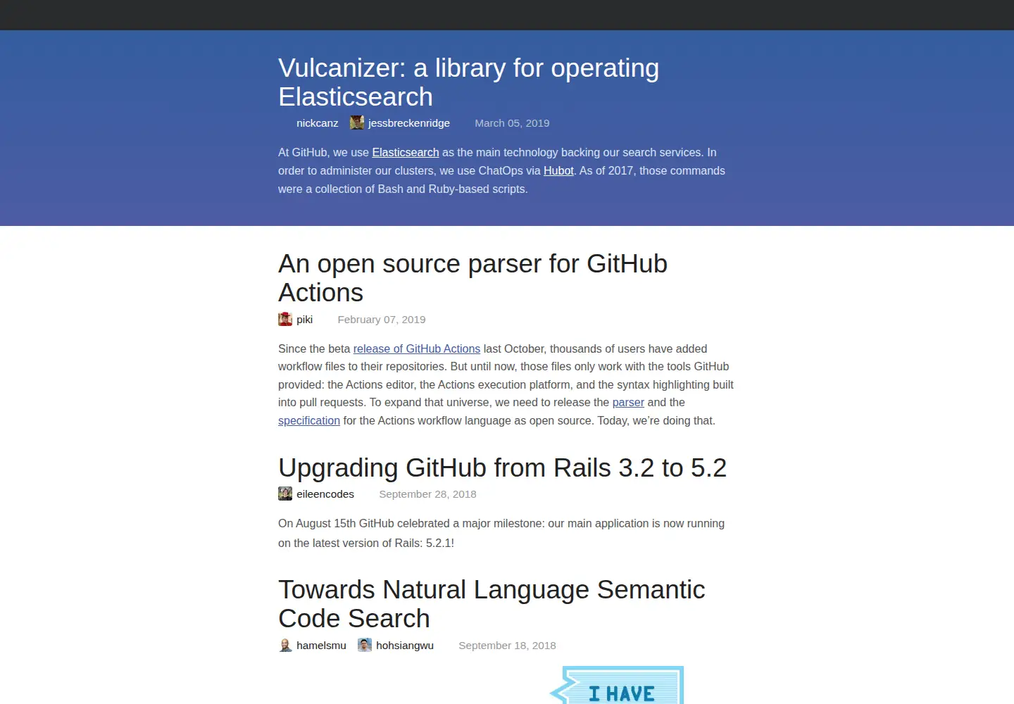 Screenshot of githubengineering.com