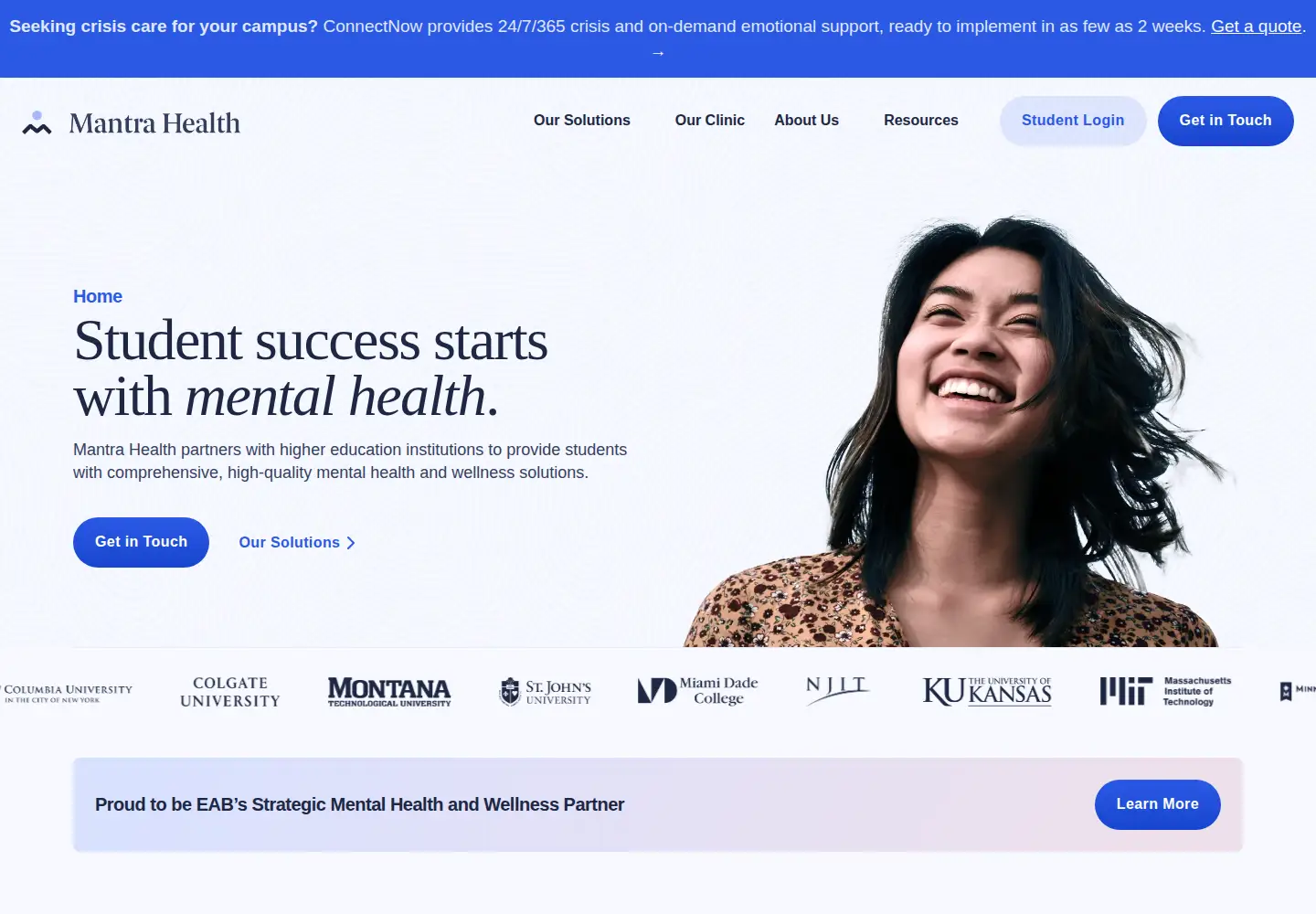 Screenshot of mantrahealth.com