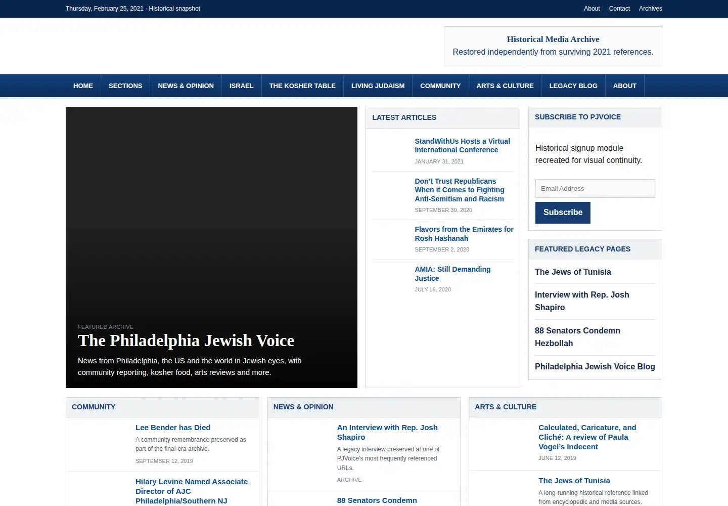 Screenshot of pjvoice.com