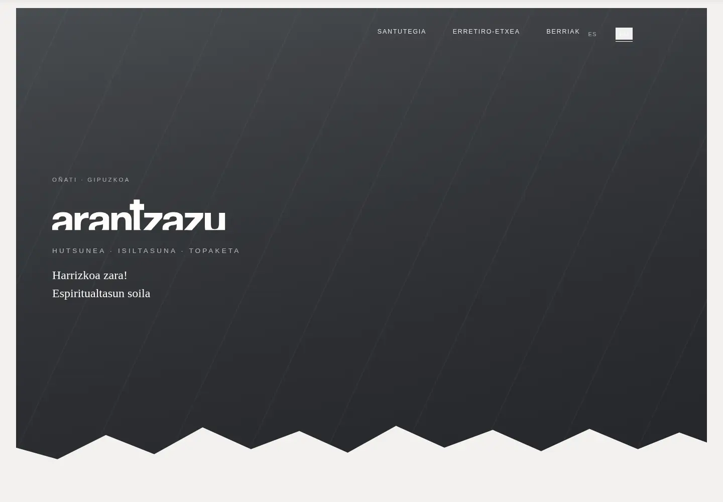 Screenshot of arantzazu.org