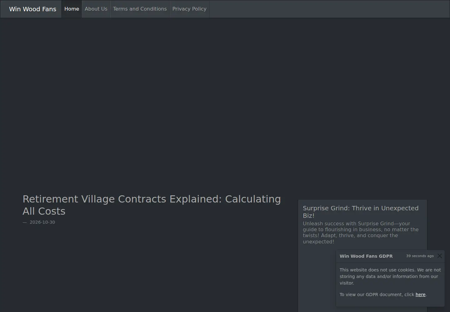 Screenshot of winwoodfans.com