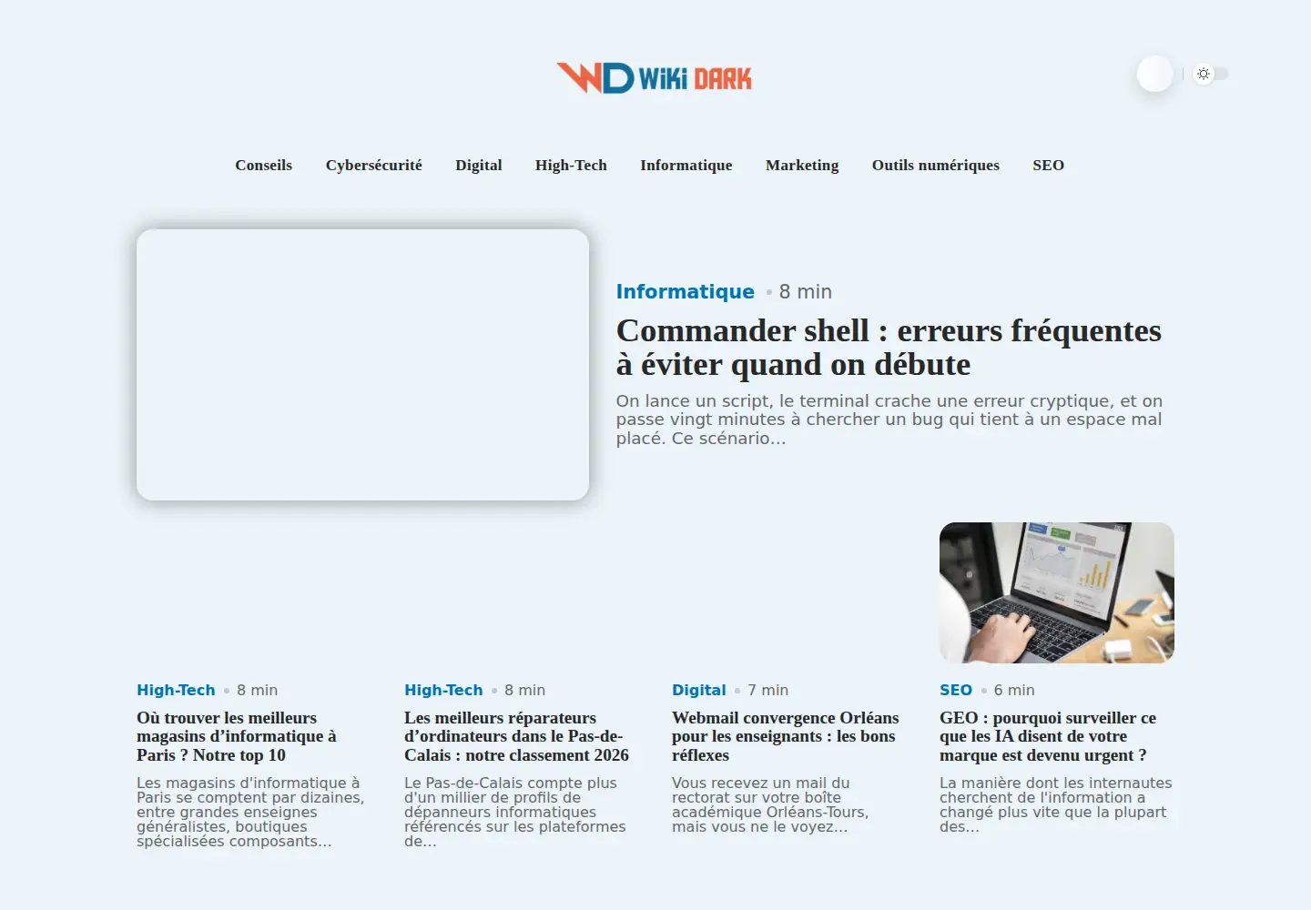 Captured homepage of wikidark.org in the current scan