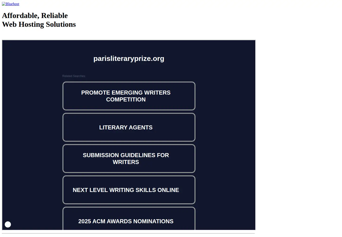 Screenshot of parisliteraryprize.com