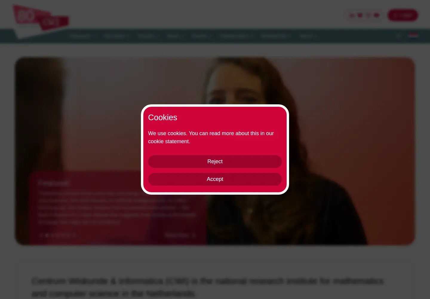 Screenshot of cwi.nl