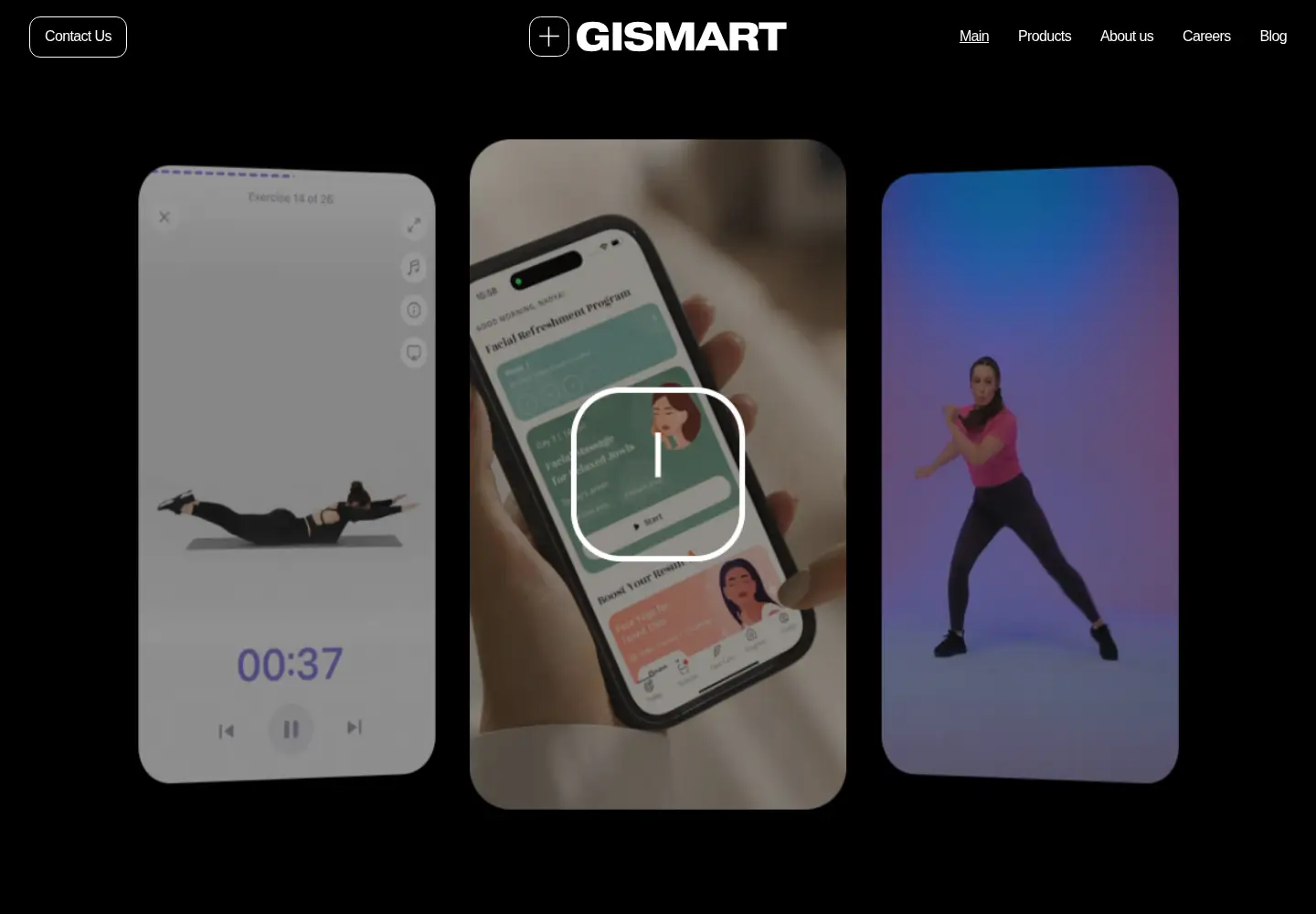 Captured homepage of gismart.com in the current scan