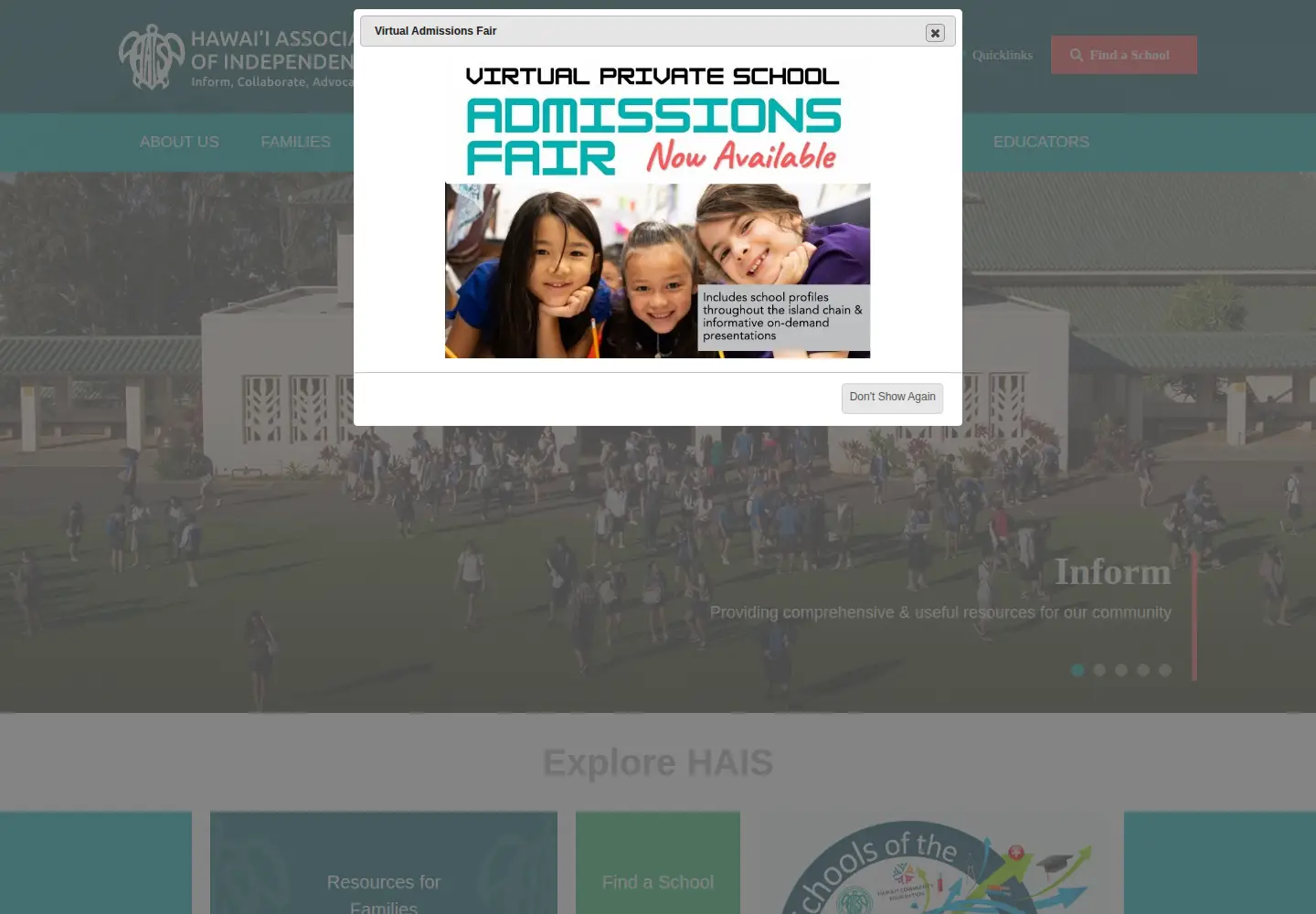 Screenshot of hais.org