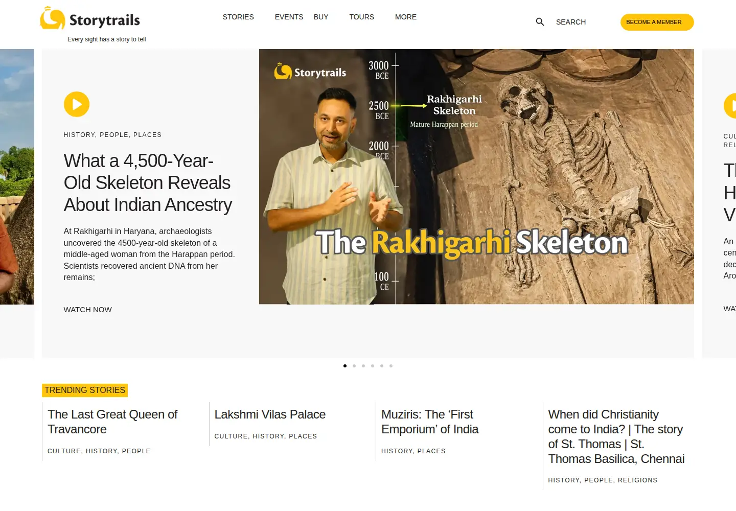 Screenshot of storytrails.in