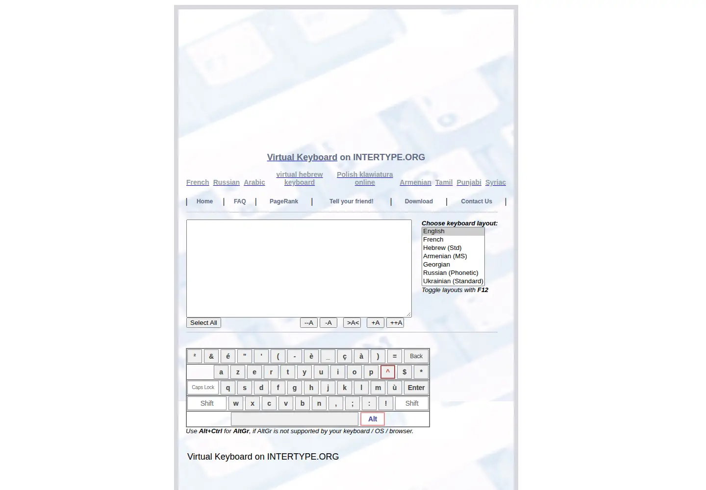 Screenshot of intertype.org