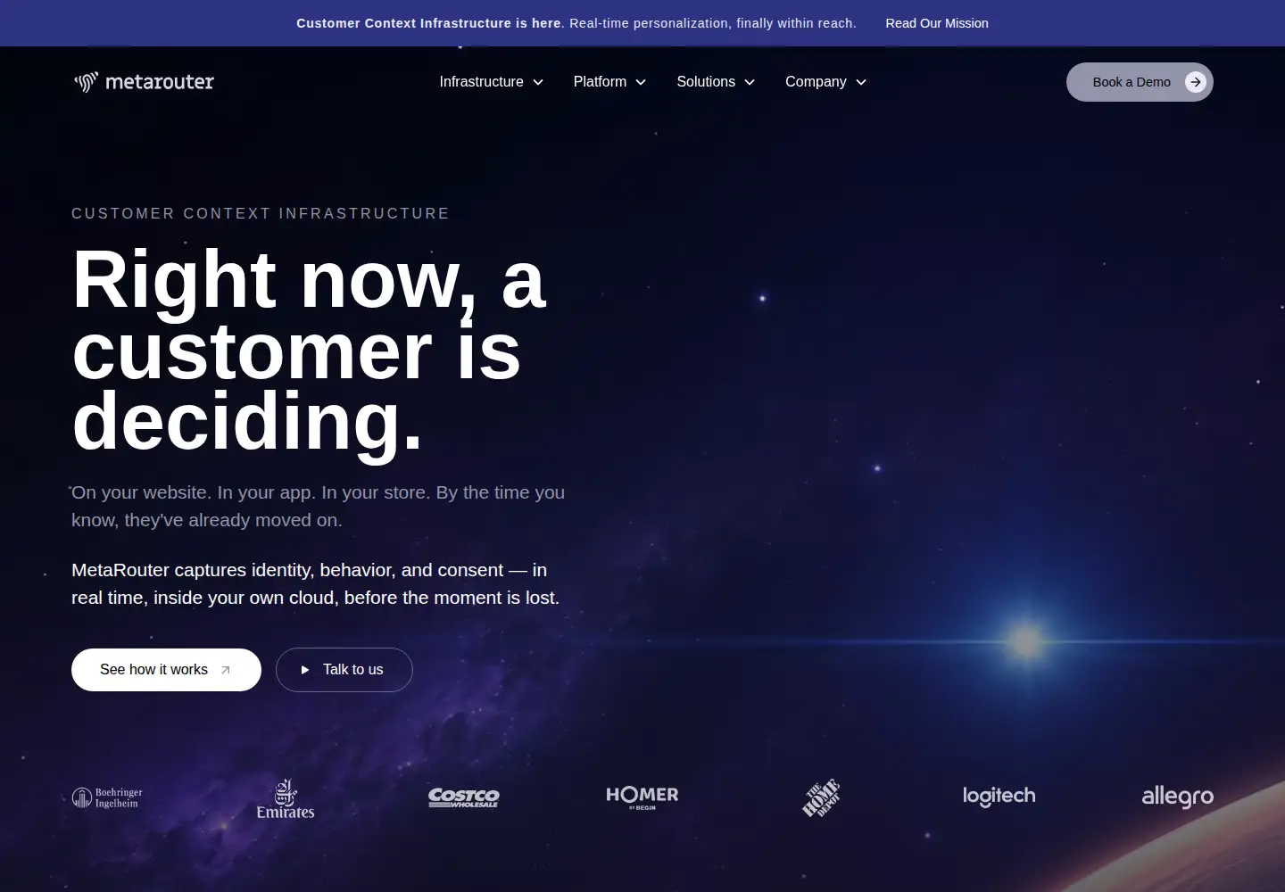 Screenshot of metarouter.io