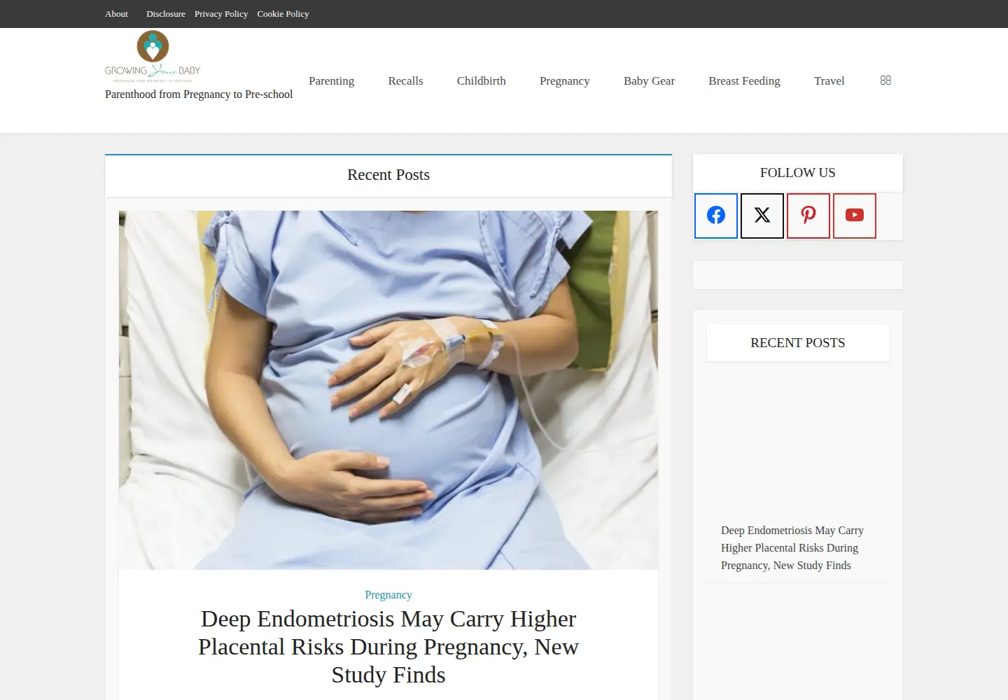 Screenshot of growingyourbaby.com