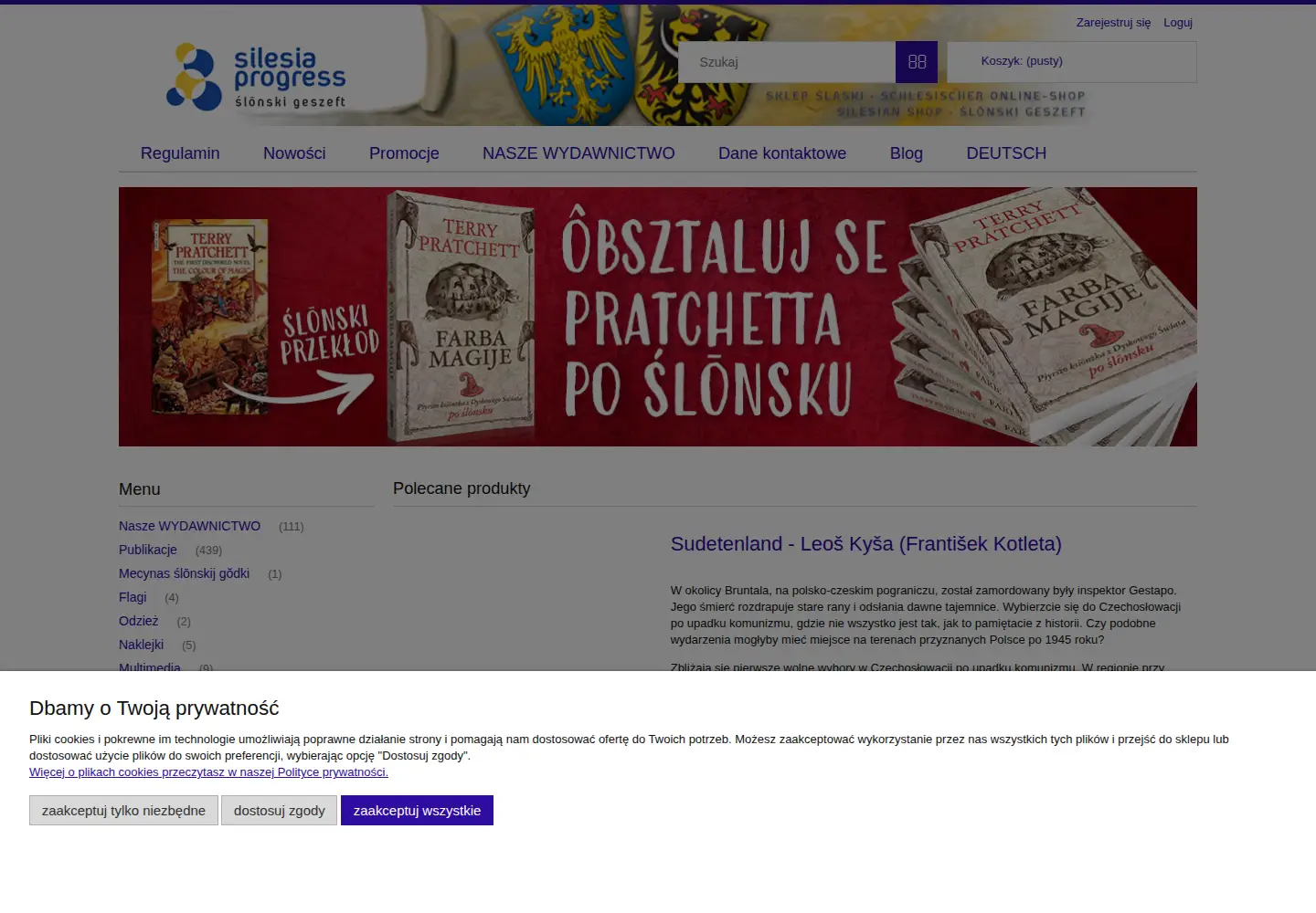 Captured homepage of silesiaprogress.com in the current scan