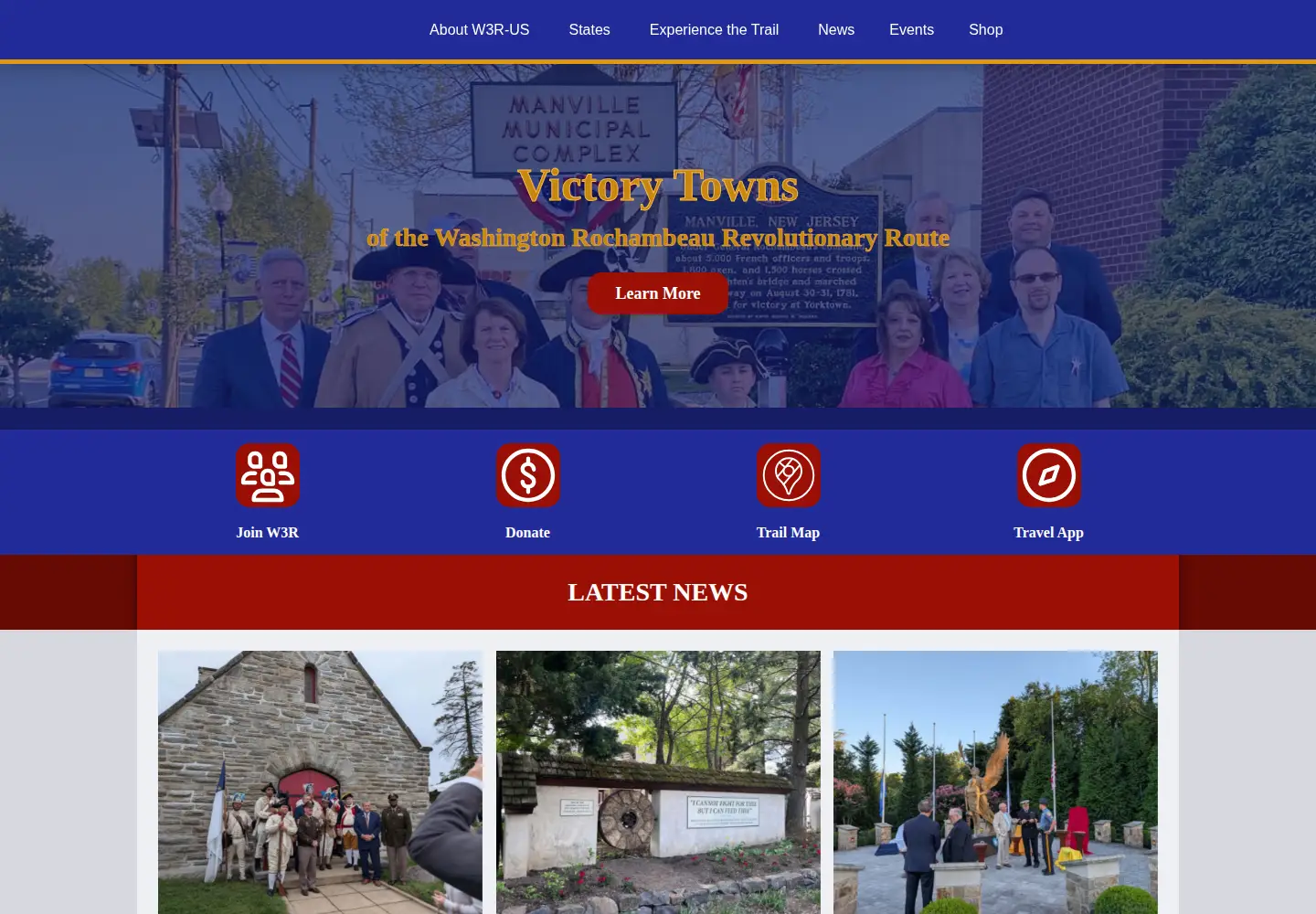 Captured homepage of w3r-us.org in the current scan