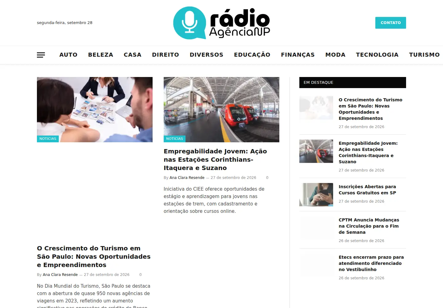 Screenshot of radioagencianp.com.br