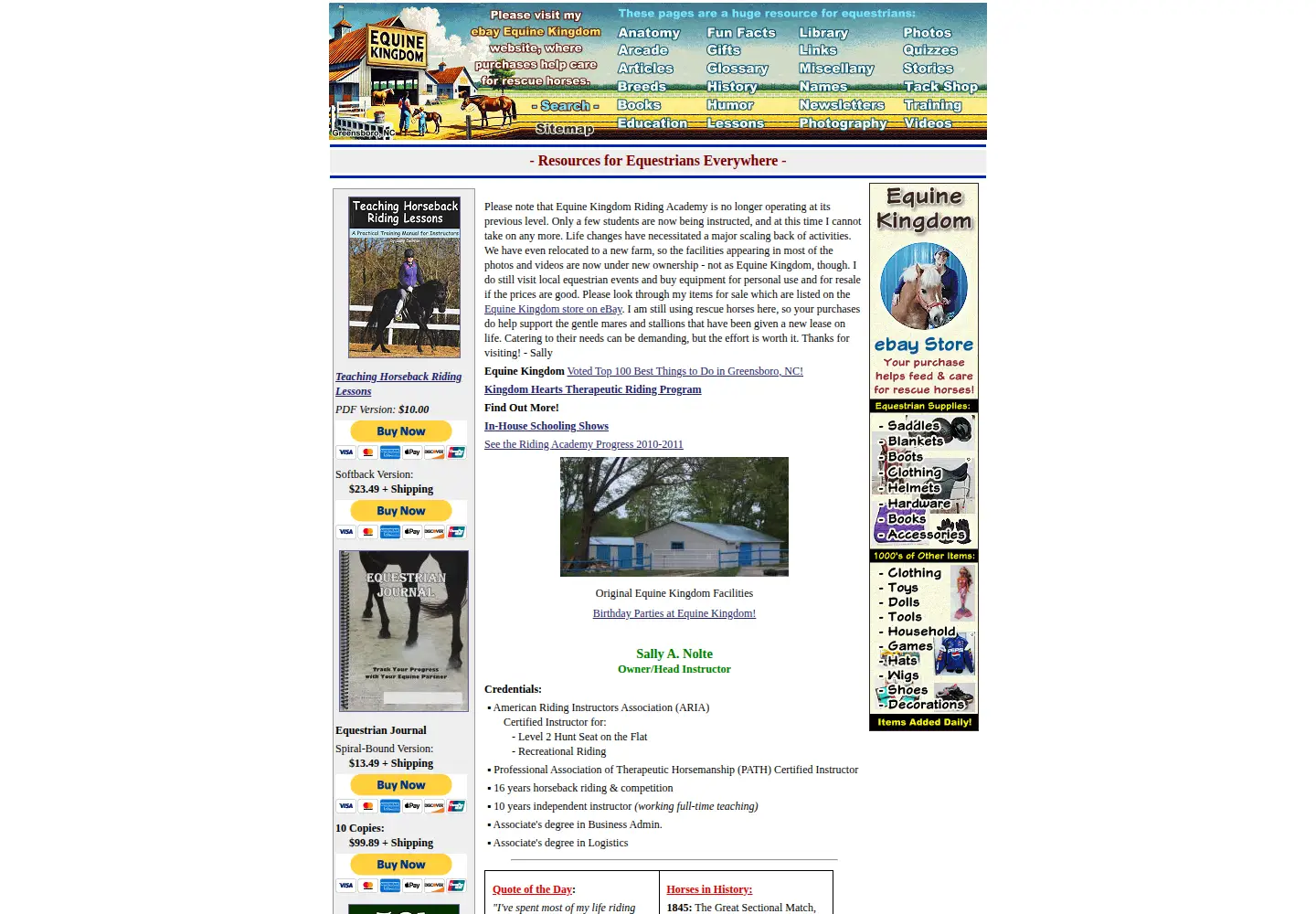 Screenshot of equinekingdom.com