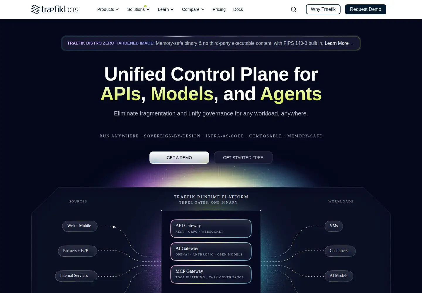 Screenshot of traefik.io