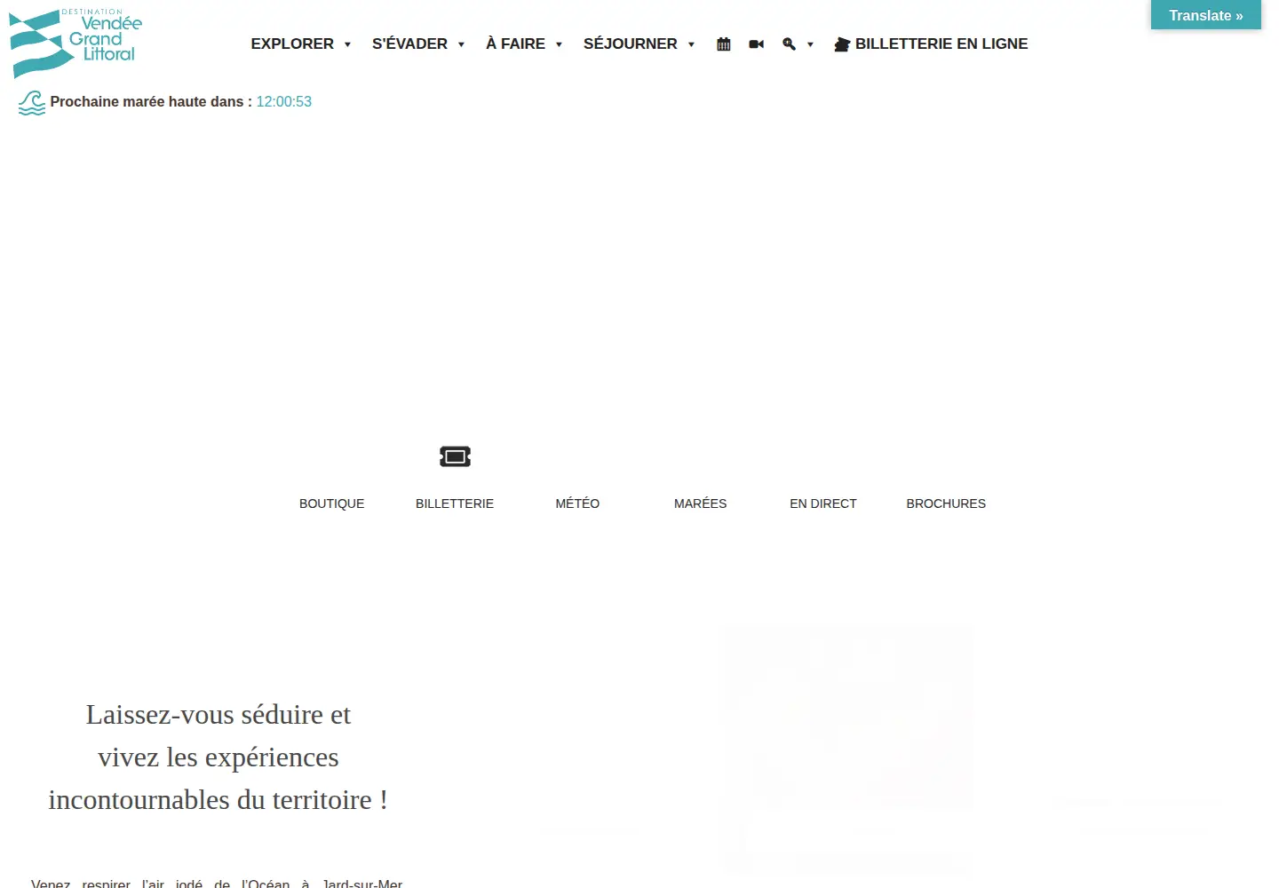 Screenshot of destination-vendeegrandlittoral.com